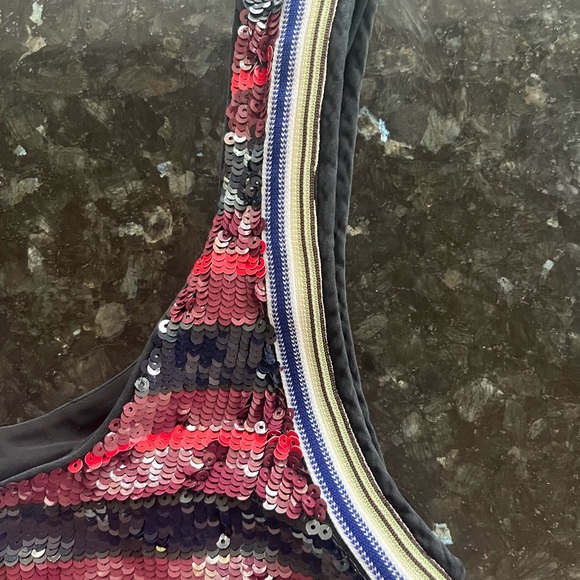 3.1 Phillip Lim Stripe Sequin Tank L - Picture 4 of 9